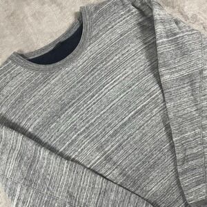 J Crew‎ Sweater Mens L Gray Lined Vintage Boxy Y2K Insulated Long Sleeve